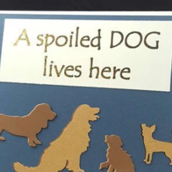 A spoiled DOG lives here - Pet Note Card w/Envelope - Picture 3 of 4